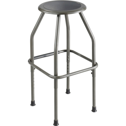 Safco Diesel Industrial Stool with Stationary Seat， 30 Seat Height， Supports up to 250 lbs.， Pewter Seat/Pewter Back， Pewter Base (6666)