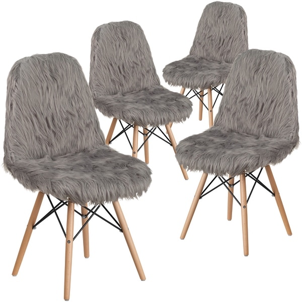 4Pk Shaggy Dog Accent Chair - Dorm Chair