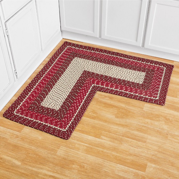 Collections Etc Braided L Shaped Rug