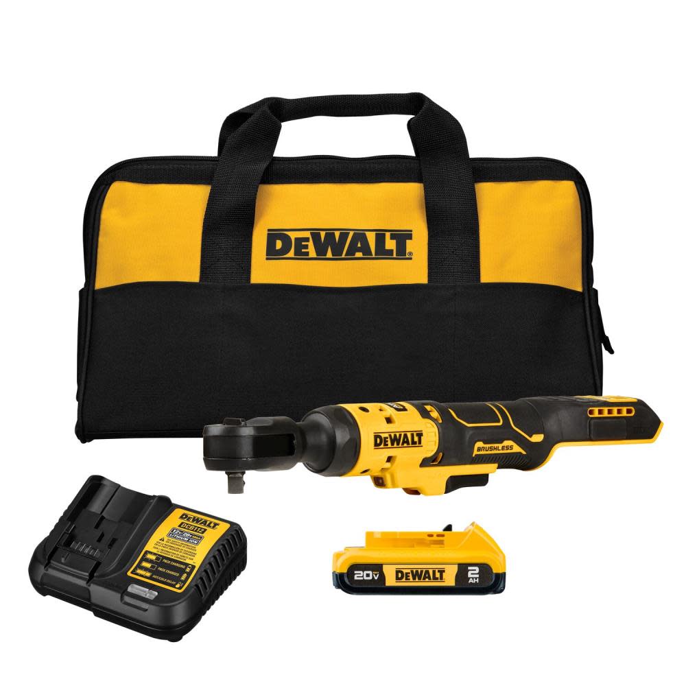 DEWALT ATOMIC 20V MAX Ratchet Kit Brushless 3/8