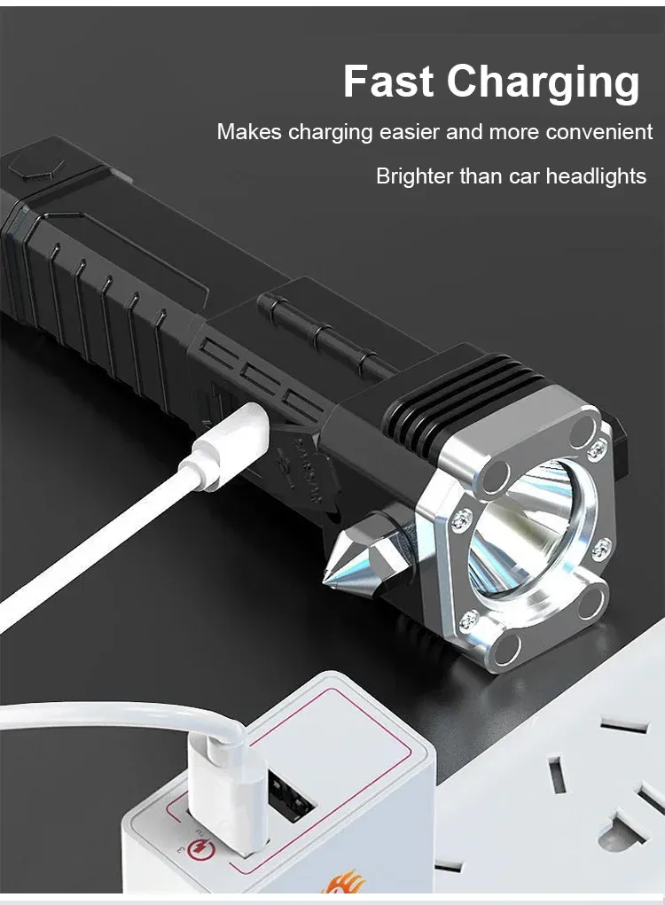 48% 0FF 🔥🔥 - Super Bright Rechargeable LED Handheld Flashlight P