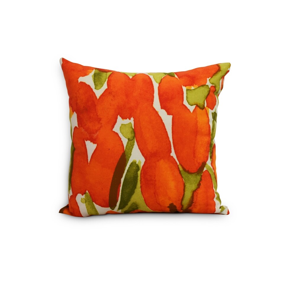 Sunset Tulip 20 inch Floral Decorative Outdoor Pillow