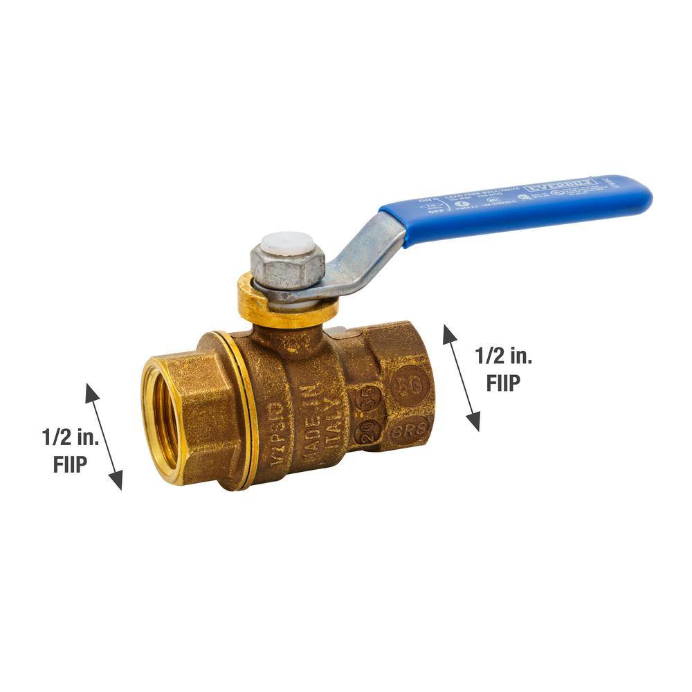 Everbilt 12 in. Brass FPT Full Port Threaded Ball Valve 107-403EB