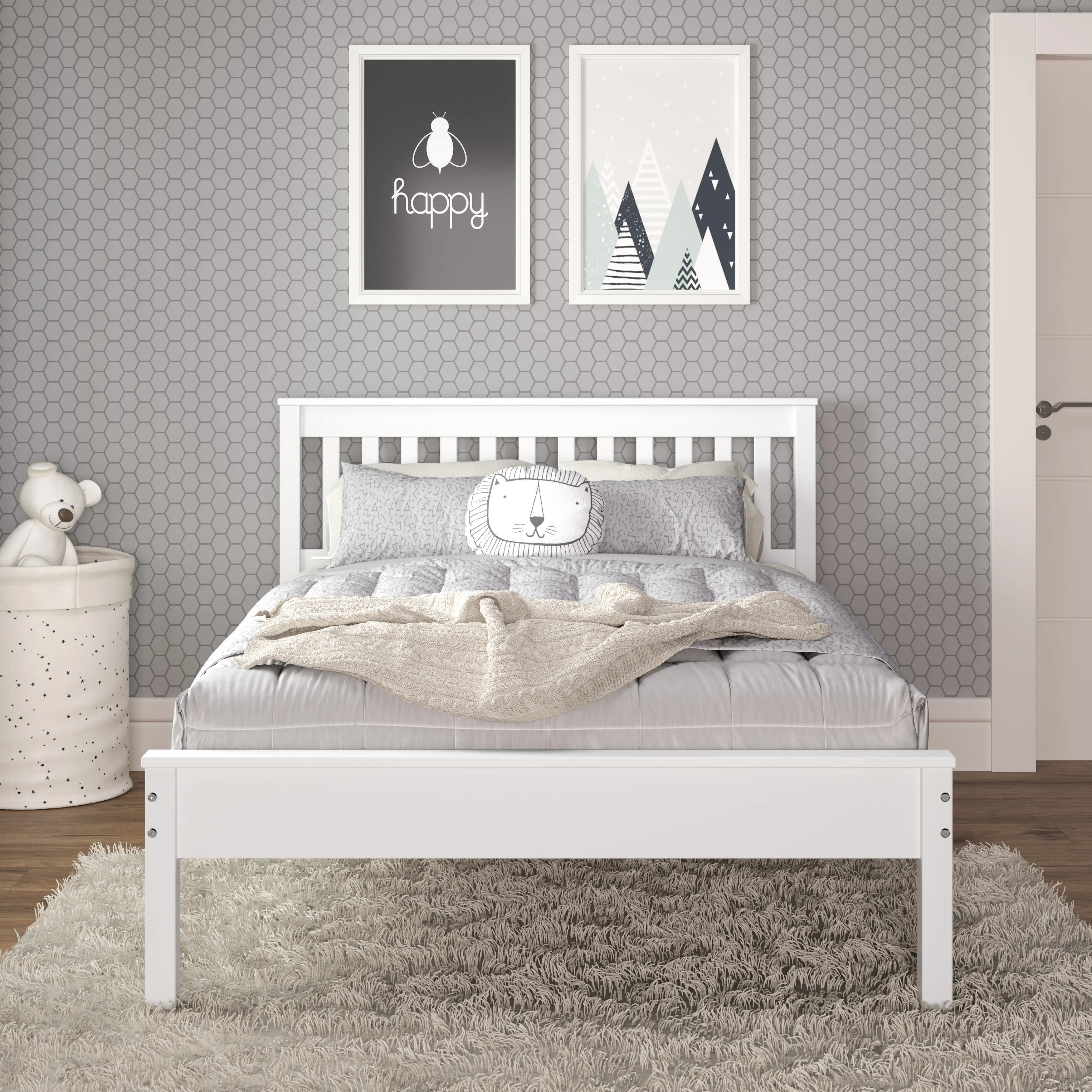 Contempo White Full Size Bed