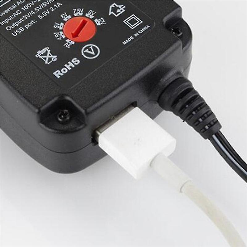 30w 3v 4.5v 5v 6v 7.5v 9v 12v Ac/dc Adapter Adjustable Power Adapters Usb Universal Charger Switch