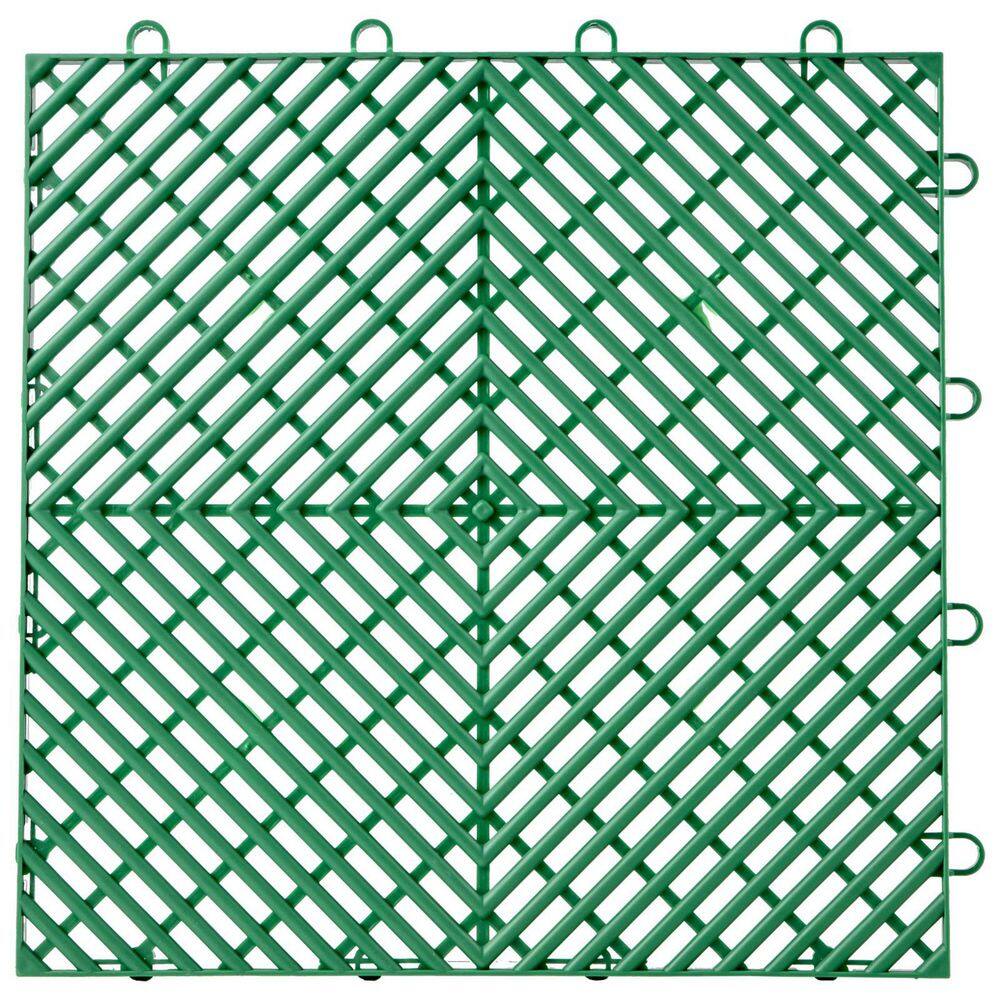 VEVOR 12 in. x 12 in. x 0.5 in. Drainage Tiles in Green Interlocking Floor Tiles Deck Tile for Pool Shower Deck Patio(55-Pack) DJHZX55PGN0000001V0