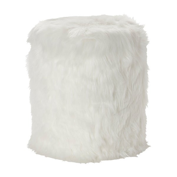 White Wood Contemporary Storage Stool 18 x 16 x 16 - 16 x 16 x 18