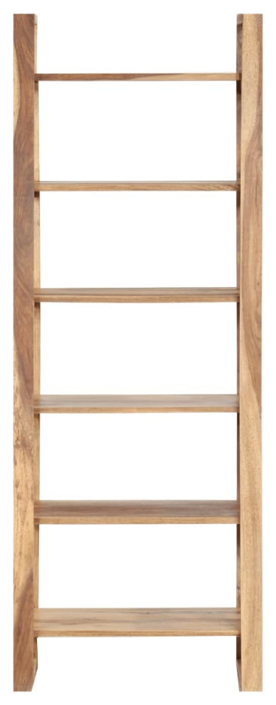 vidaXL Bookshelf 6 Tier Bookcase Shelving Unit for Entryway Solid Wood Sheesham   Transitional   Bookcases   by VirVentures  Houzz