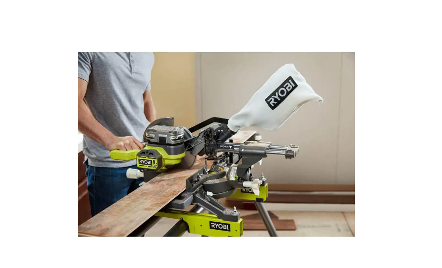 RYOBI PBT01B-PBP004 ONE+ 18V Cordless 7-1/4 in. Sliding Compound Miter Saw with HIGH PERFORMANCE Lithium-Ion 4.0 Ah Battery