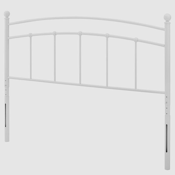 Tyler Arched King Size White Metal Headboard - - 31579167