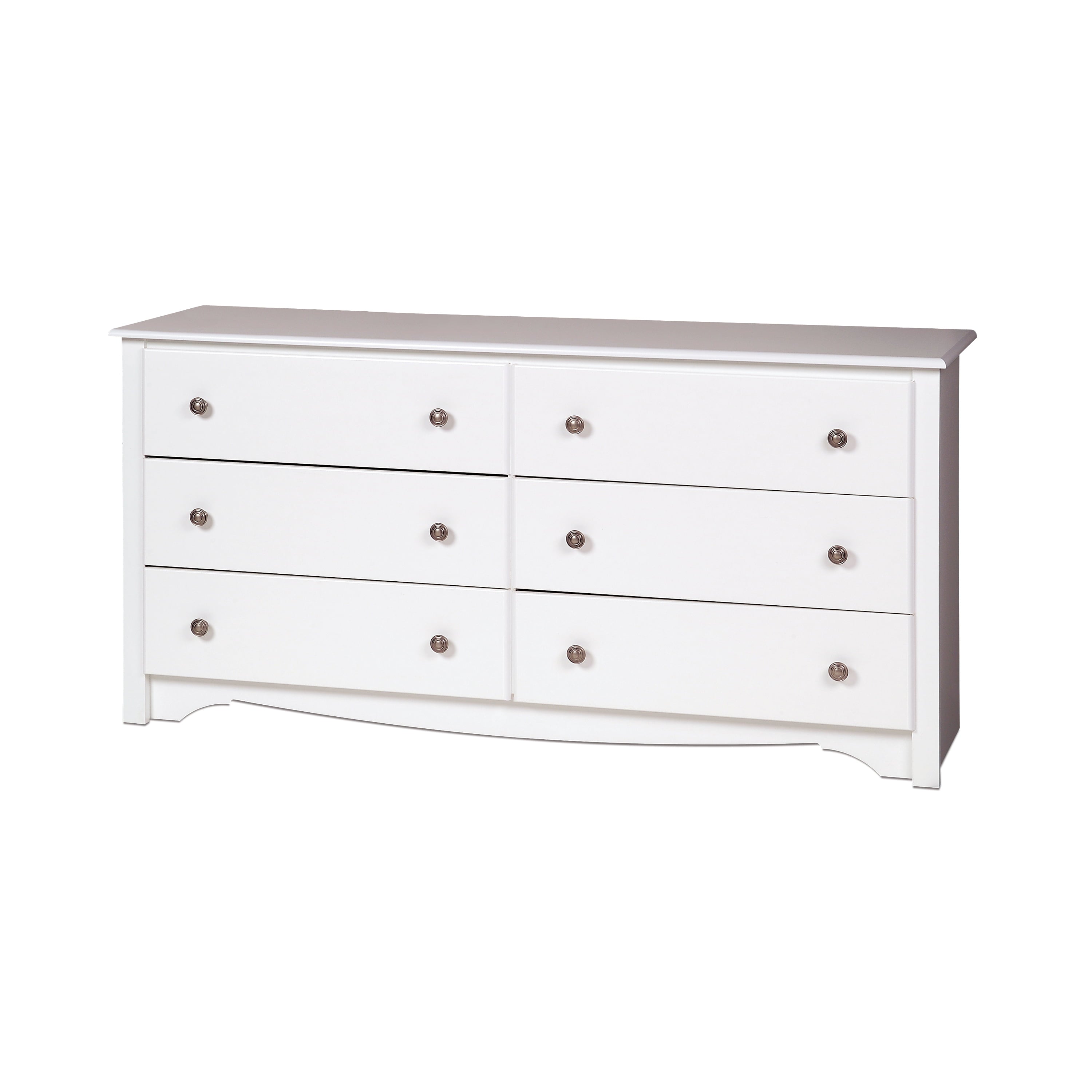 Prepac Monterey 6 Drawer Wooden Double Dresser, 16