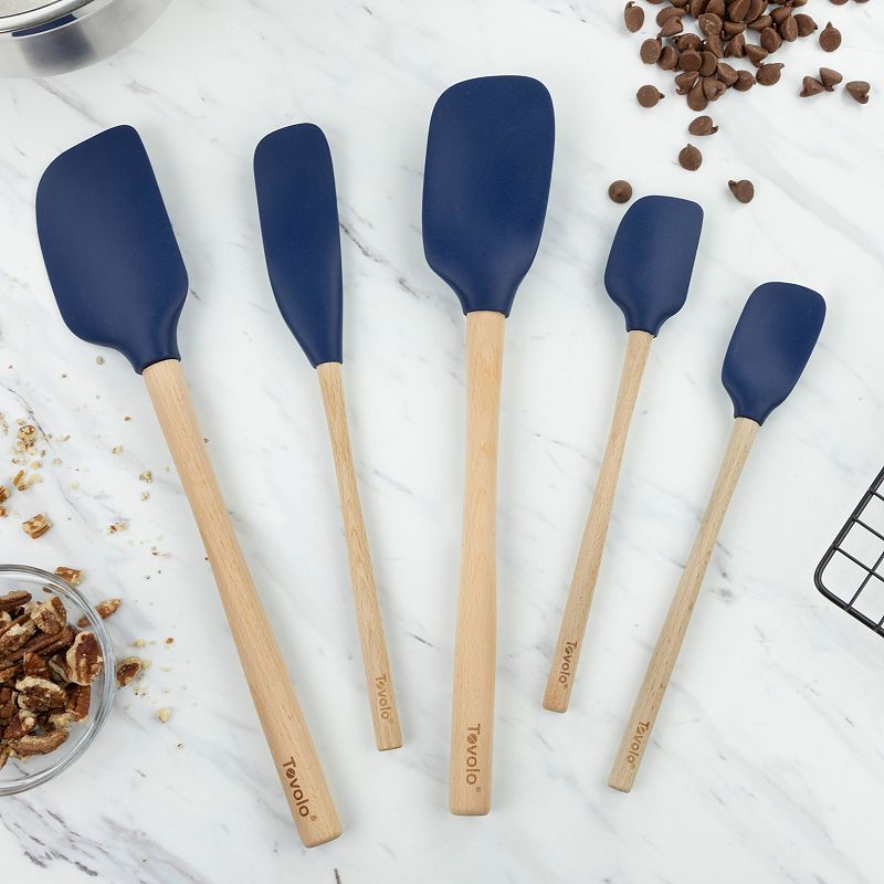 Tovolo Flex-Core 5-pc. Silicone Spatula with Wood Handle Set