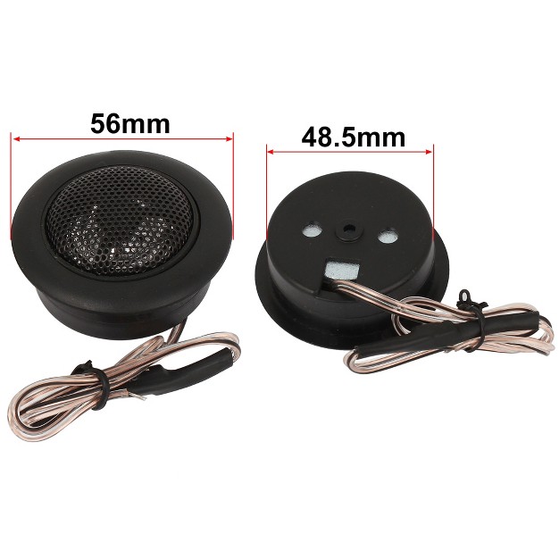 Unique Bargains Car Black Stereo Audio Loud Music Speaker Dome Tweeters 800w Dc 12v 1pair