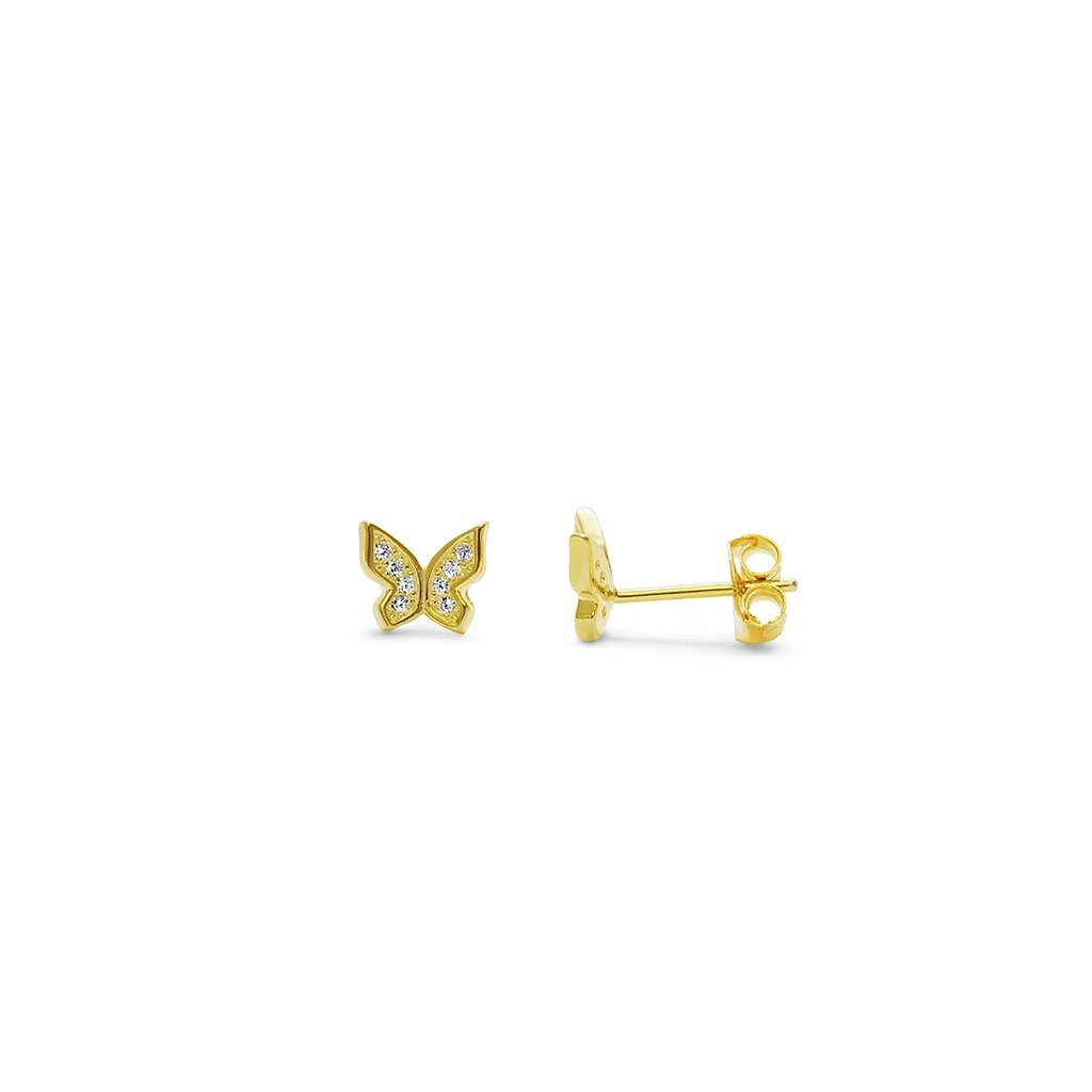 Stia  Butterfly Earring Gold Pavé