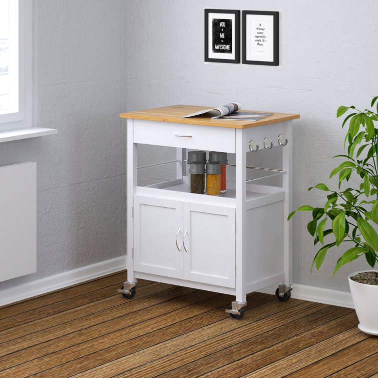 Carlijn Solid Wood Kitchen Cart