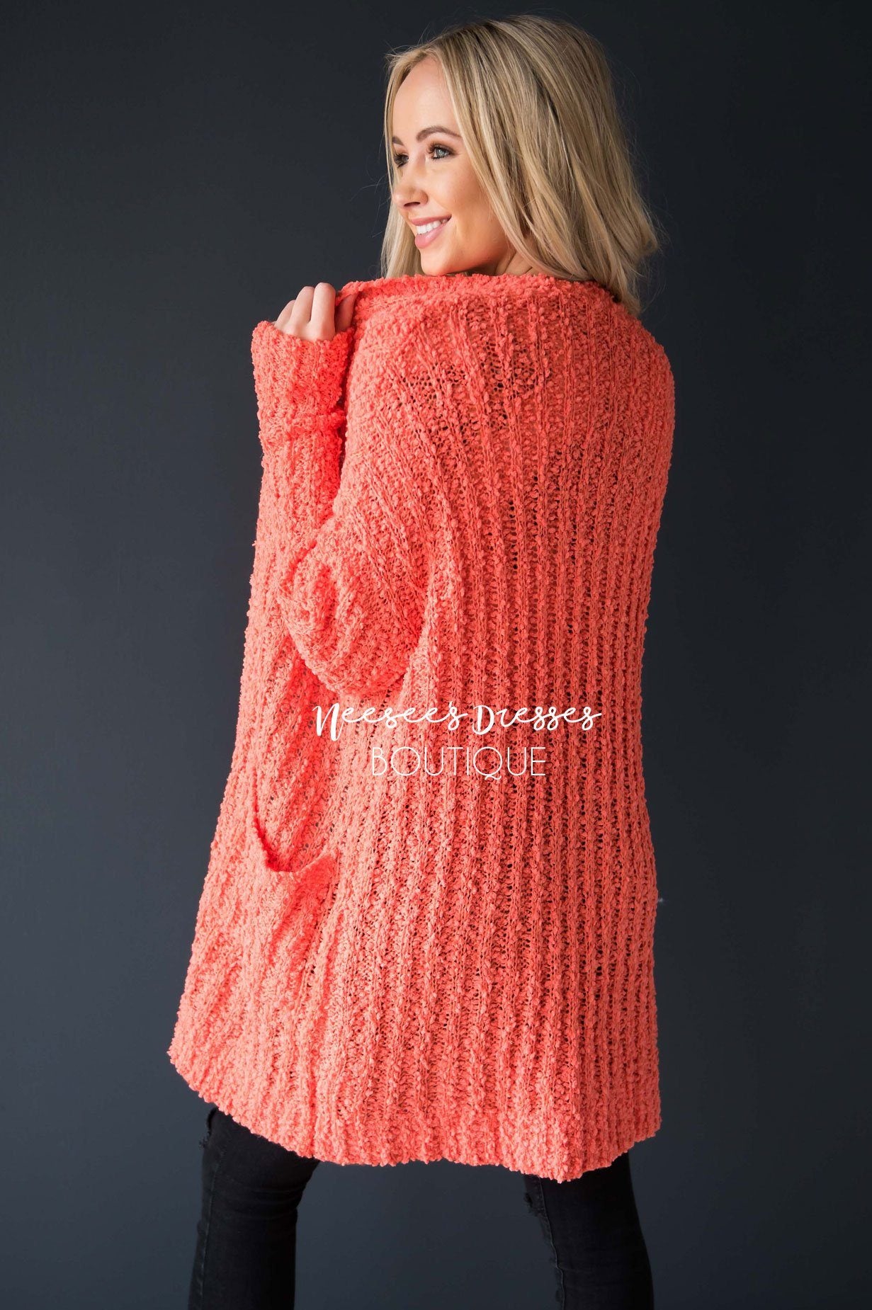 Popcorn Knit Oversized Cardigan