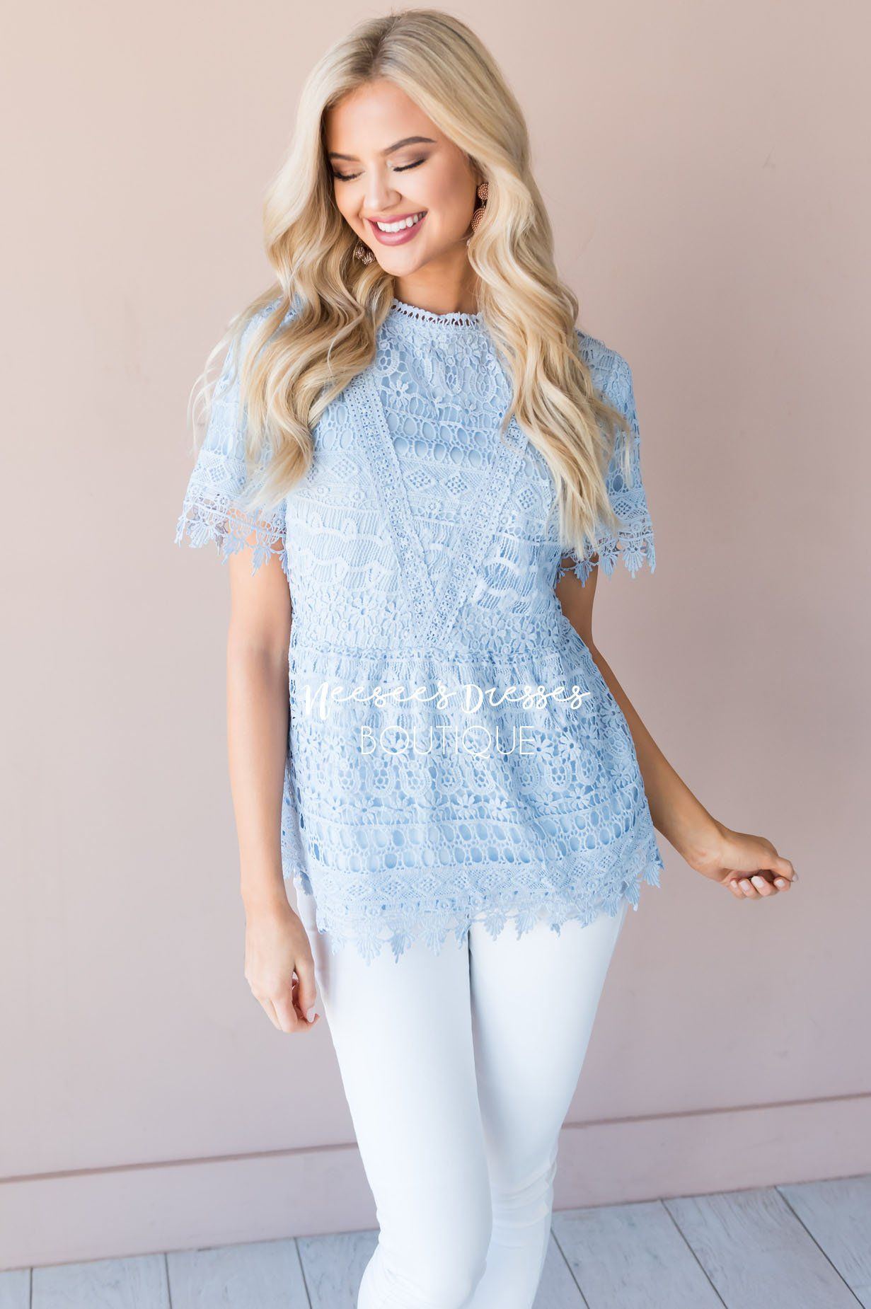 A Lot of Lace Modest Blouse