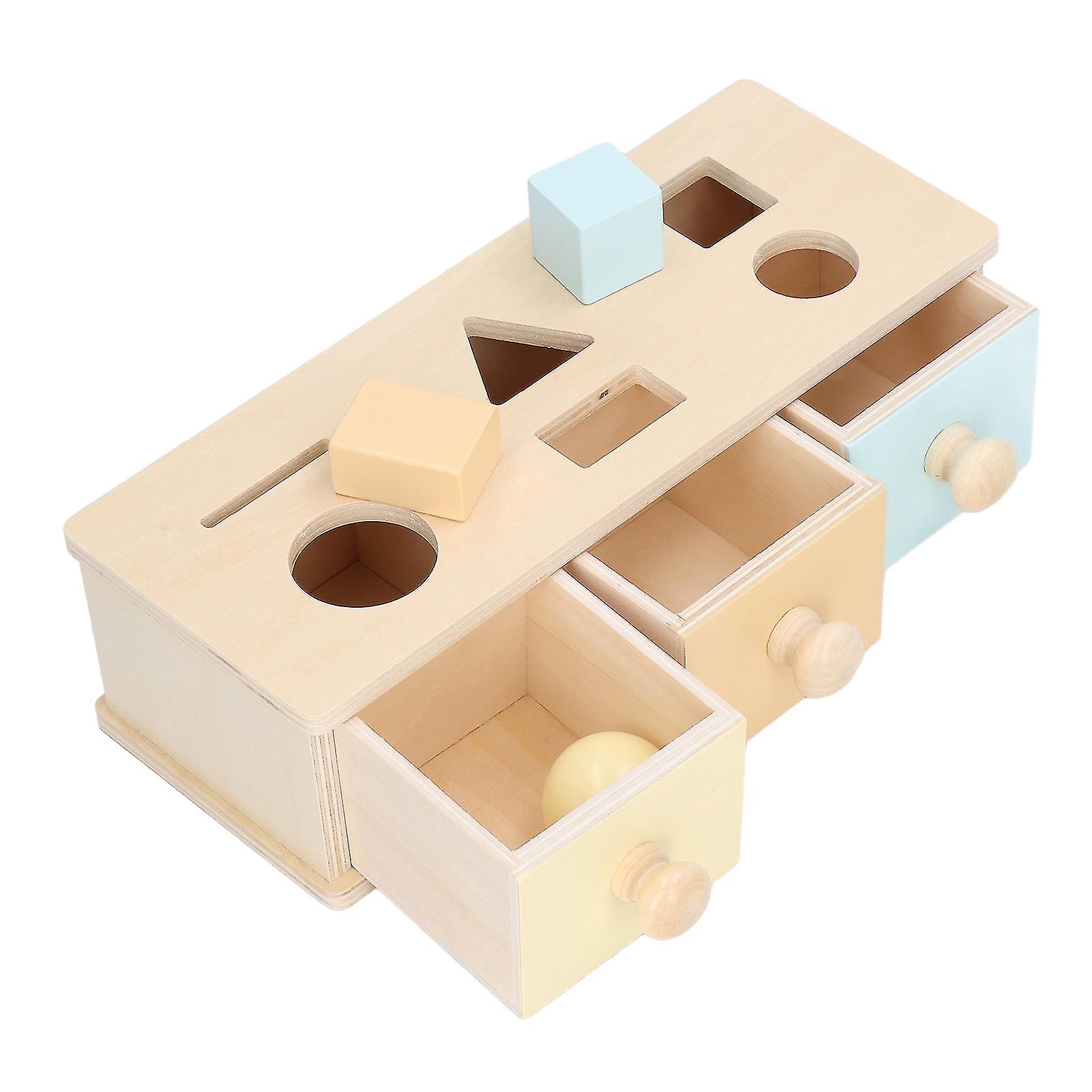 Children Educational Toy Multifunctional Composite Wood Parent Child Pitching Simulation Model Toy Drawer Box