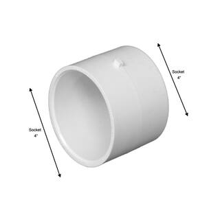 Charlotte Pipe 3 in. PVC DWV Hub Hub Repair Coupling PVC001301000HD