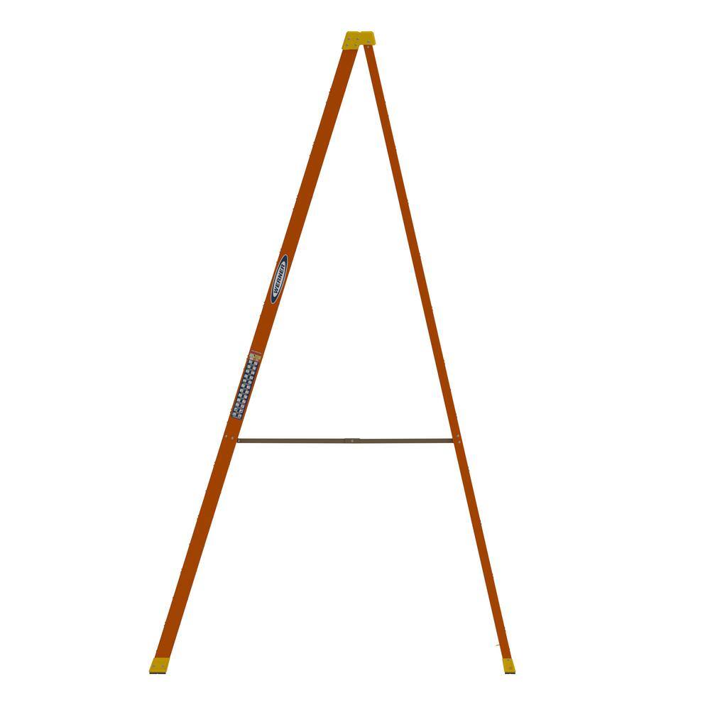 Werner 12 ft. Fiberglass Step Ladder (16 ft. Reach Height) with 300 lbs. Load Capacity Type IA Duty Rating NXT1A12