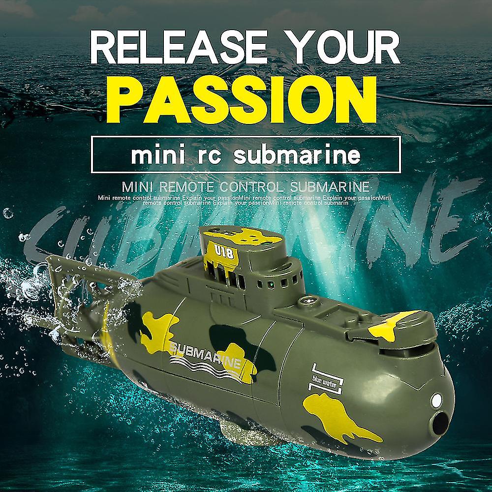 Mini Remote Control Submarine Remote Control Ship Military Model Electronic Water Toy Diving Fish Tank Bucket Children's Birthday Gift