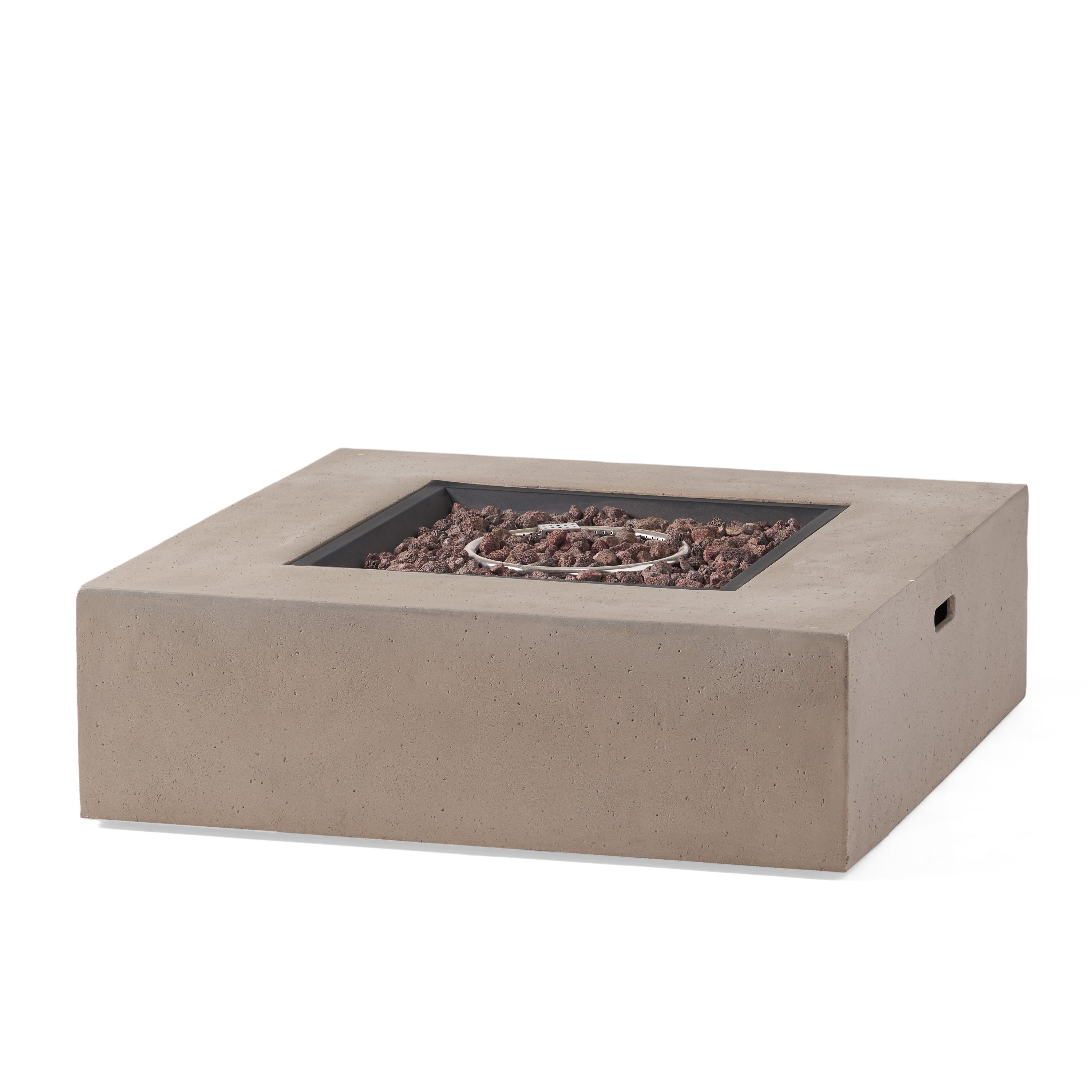 Hearth Outdoor 50,000 BTU Lightweight Concrete Square Fire Pit (No Tank Holder)