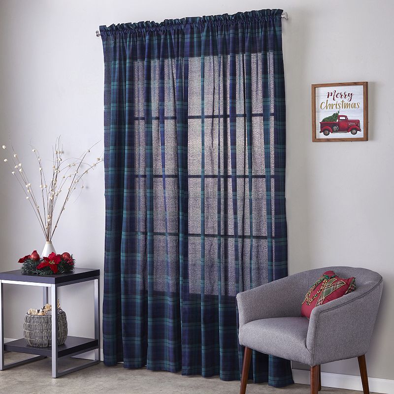 SKL Home Hearthside Plaid 1 Window Curtain Panel