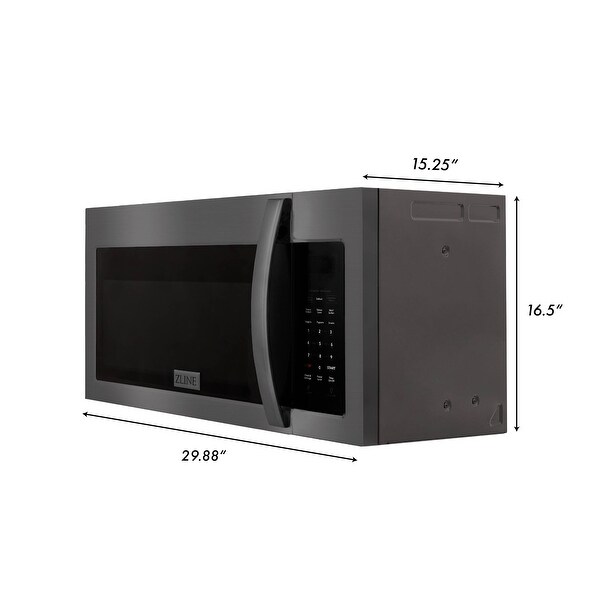 ZLINE Over the Range Convection Microwave Oven in Black Stainless Shopping - The Best Deals on Over-the-Range Microwaves | 36699499