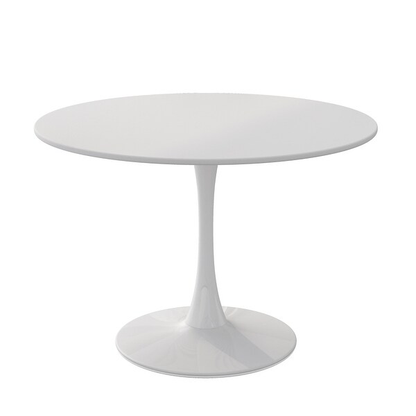 Modern 42 in. Round Dining Table with Round MDF Table Top，Metal Base