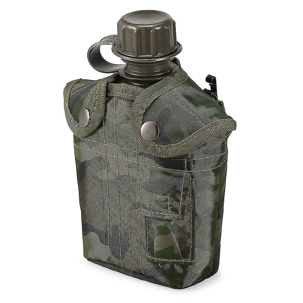 1l Outdoor Military Canteen Bottle Camping Hiking Backpacking Survival Water Bottle Kettle With Cover