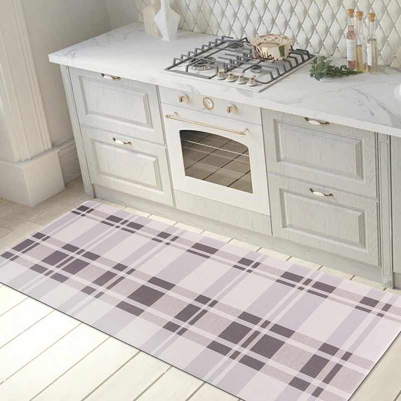 World Rug Gallery Plaid Anti-Fatigue Mat