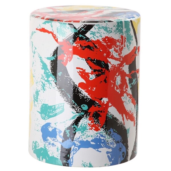 SAFAVIEH Kes Modern Abstract Ceramic Decorative Garden Stool