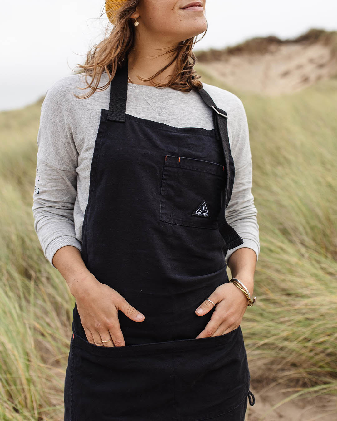 Yard Organic Cotton Denim Apron - Black