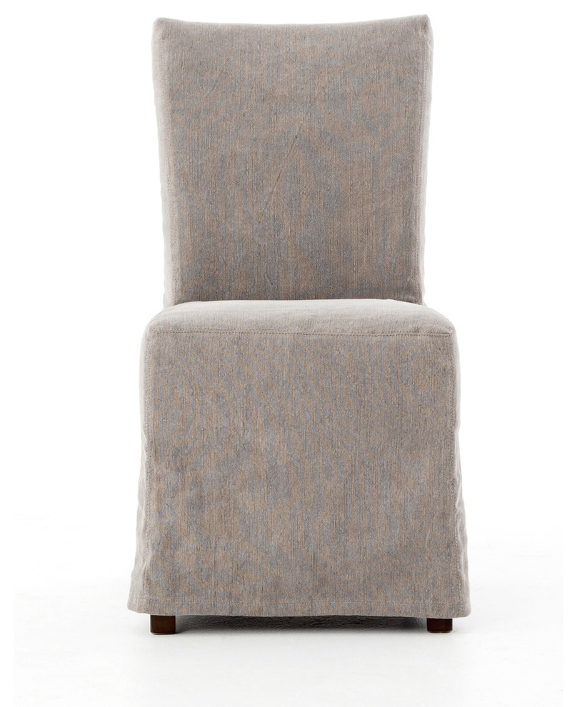 Vista Parsons Slipcovered Dining Chair Set Of 2   Transitional   Dining Chairs   by Zin Home  Houzz