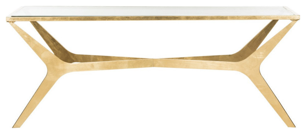 Leslie Gold Leaf Coffee Table   Contemporary   Coffee Tables   by Rustic Home Furniture Deco  Houzz