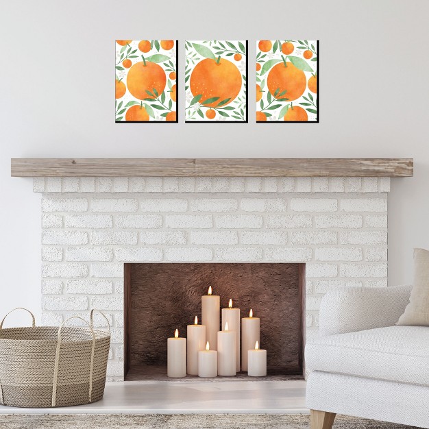 Big Dot Of Happiness Little Clementine Orange Citrus Kitchen Wall Art And Kids Room Decor 7 5 X 10 Inches Set Of 3 Prints