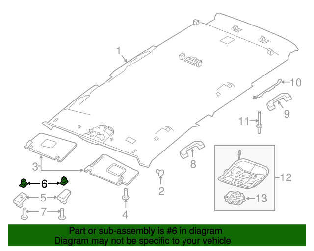 Genuine OE Mopar Sun-Visor Clip - 68439557AA