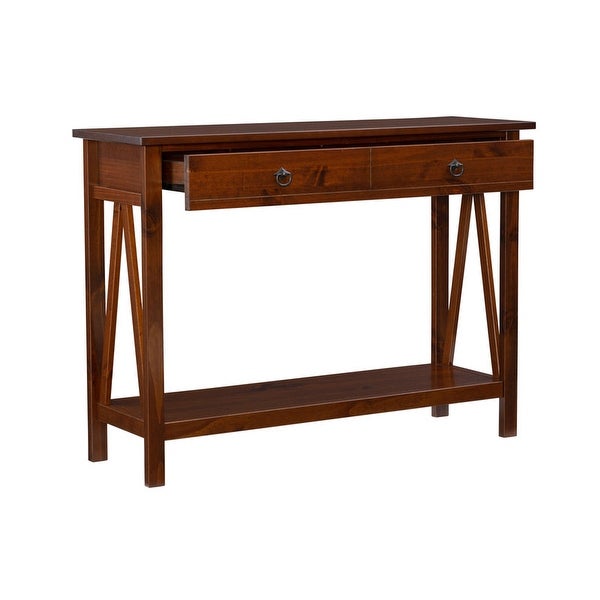 Copper Grove Newborough Antique Tobacco Console Table