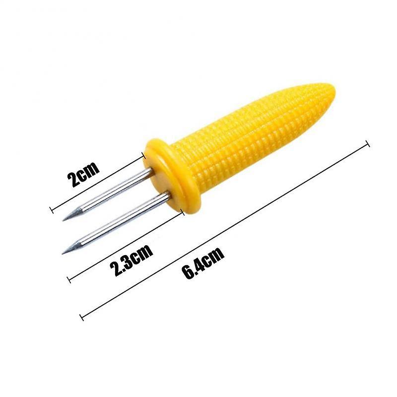 10pcs Fork Corn Skewer Stainless Steel Corn Holders Corn On The Cob Skewers Fruit Forks Outdoor Barbecue Tool Kitchen Bbq Tools