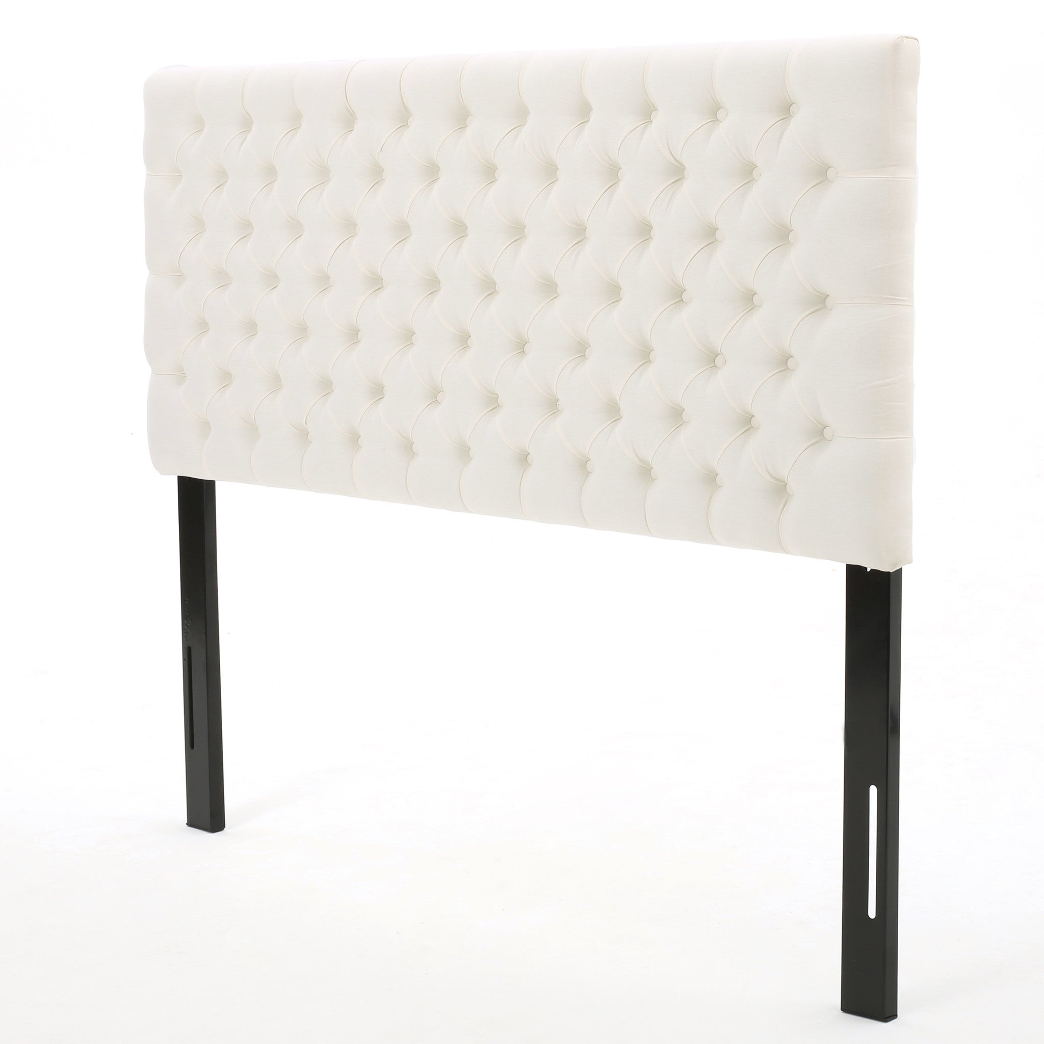 Brunet Contemporary Button Tufted Fabric Queen/Full Headboard