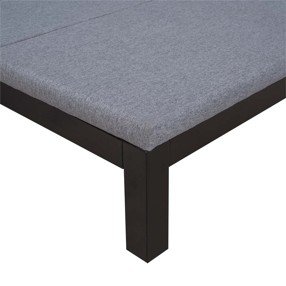 Upholstered Daybed/Sofa Bed Frame Twin Size Linen Gray