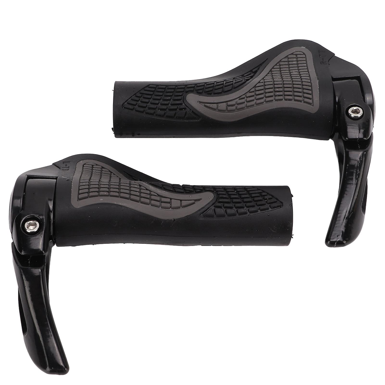 Mountain Bike Handlebar Grips Anti Slip Soft Rubber Bike Handle Grips Shock Resistance Rubber Horn Handle Cover