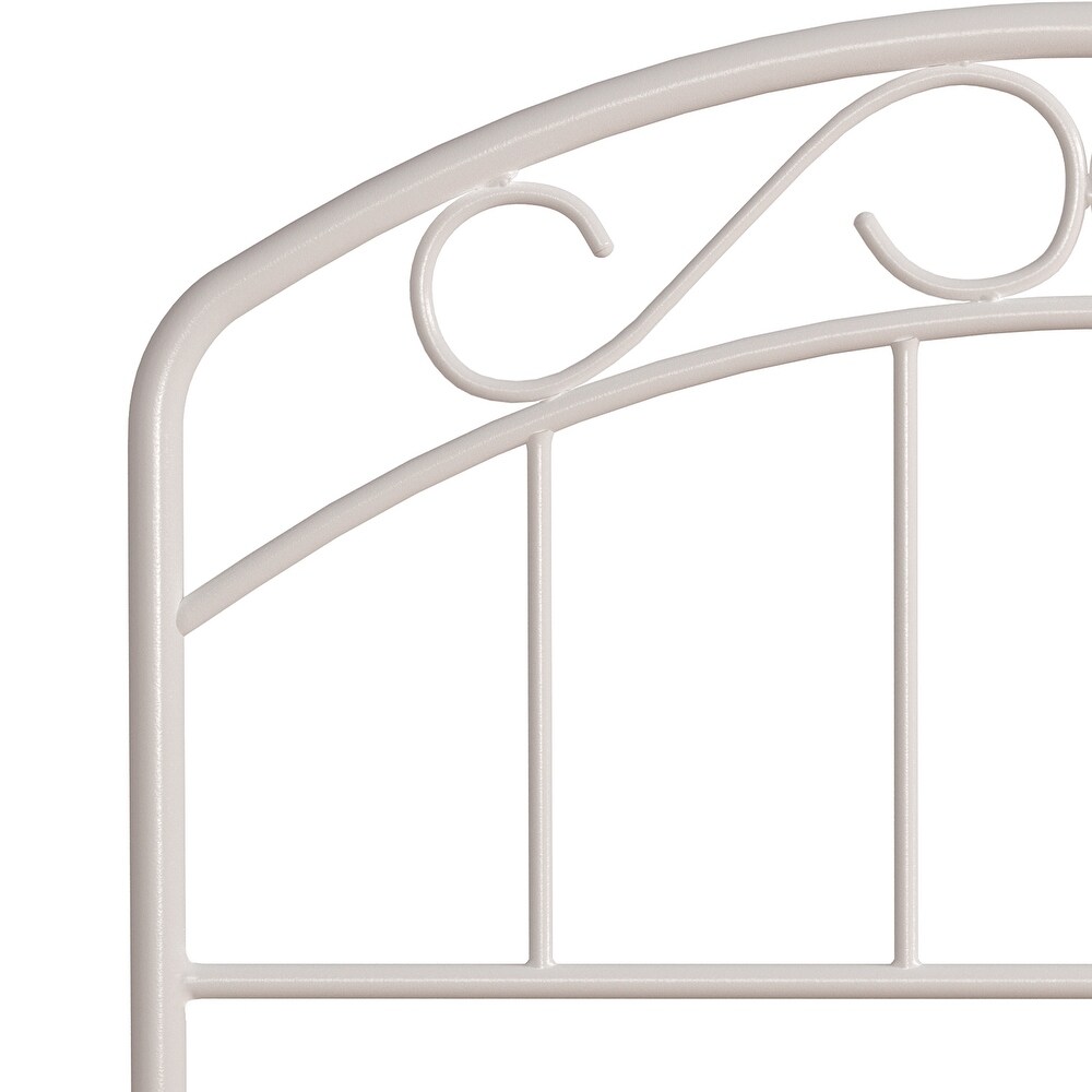 Hillsdale Furniture Jolie Metal Headboard with Arched Scroll Design and Frame