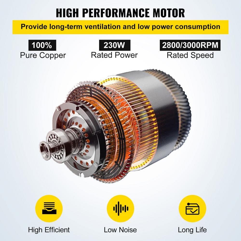 VEVOR Utility Blower Fan 8 in High Velocity Ventilator Fan 230 Watt 882 CFM with 328 ft Duct Hose for Exhausting at Home