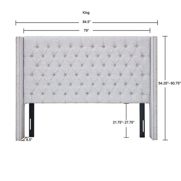 Madison Park Baldwin Upholstered Headboard - - 16304594