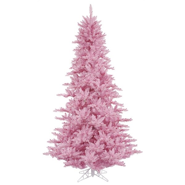 Vickerman 9' Pink Fir Artificial Christmas Tree，Unlit