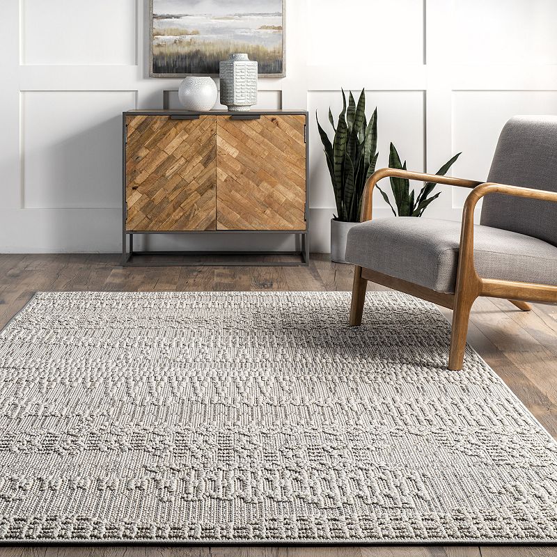 nuLOOM Teagan Textured Abstract Area Rug