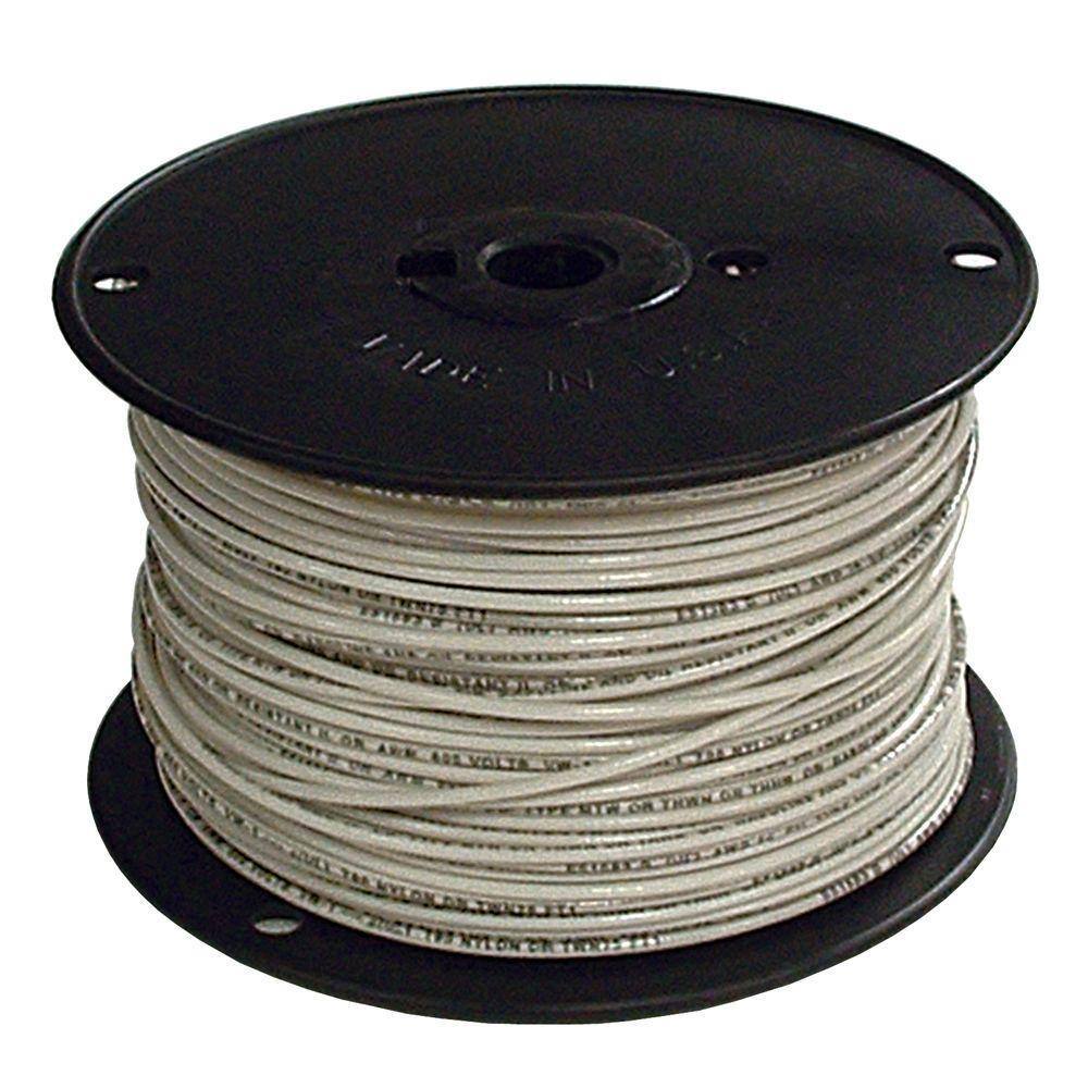 Southwire (By-the-Foot) 4 White Stranded CU SIMpull THHN Wire 20500599