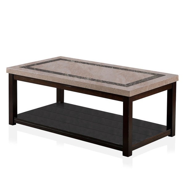 Furniture of America Elga Transitional Walnut 48-inch Coffee Table