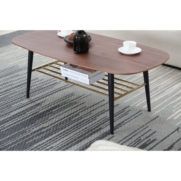 2-Tier Modern Coffee Table Wood